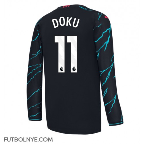 Camiseta Manchester City Jeremy Doku #11 Tercera Equipación 2023-24 manga larga